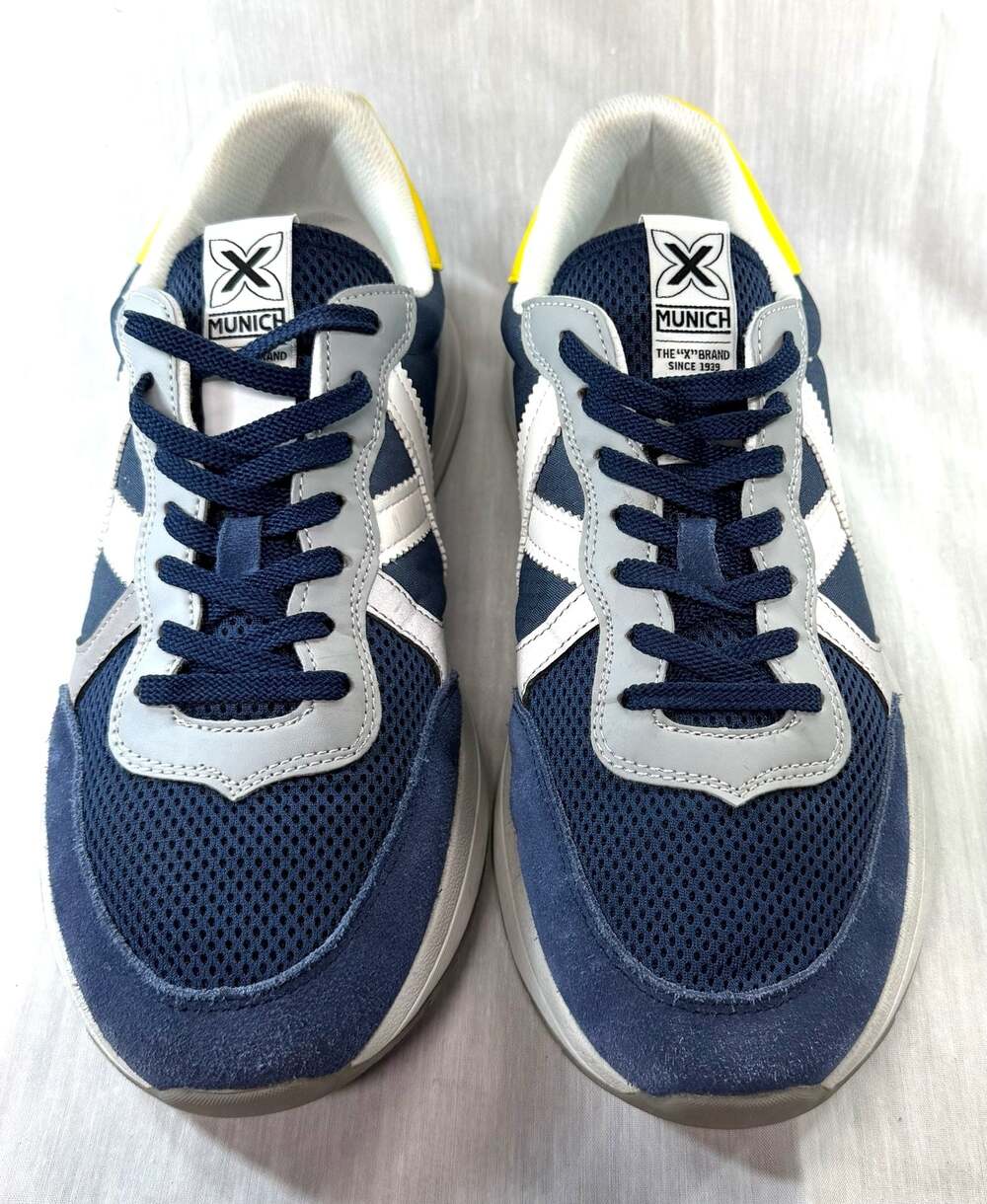 Munich The X Brand Sneakers Navy Blue and Yellow